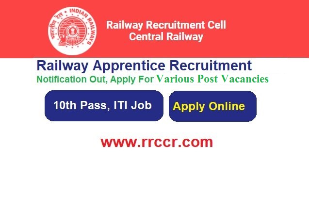 Central Railway Apprentice Recruitment 2026 Notification Out, Apply For 3100+ Various Post, www.rrccr.com