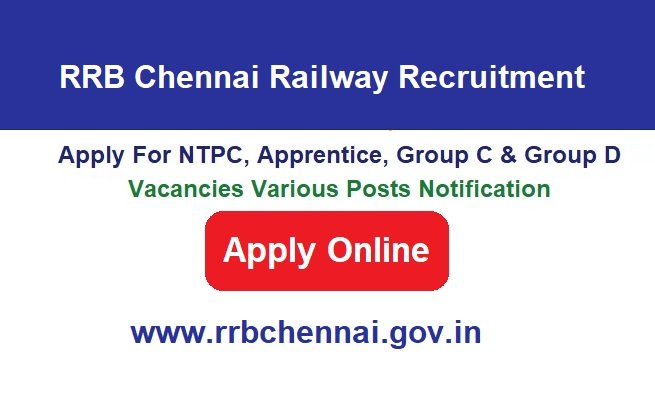 RRB Chennai Railway Recruitment 2026 Apply Online