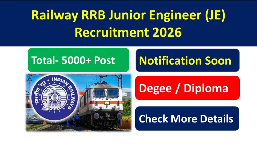 RRB JE Recruitment 2026 Notification Soon, Apply For 5000+ Post Vacancies